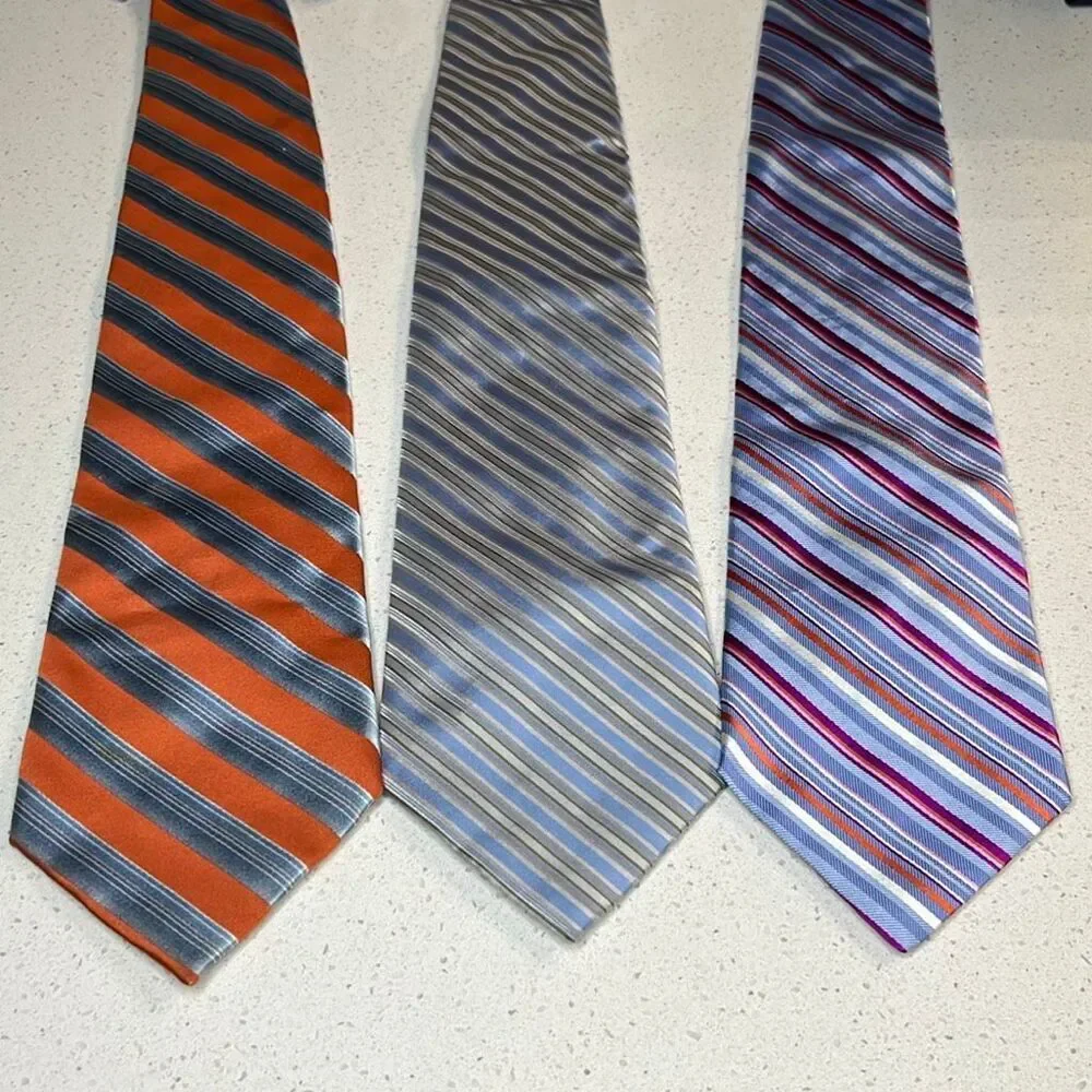 SILK TIE Lot of 3 Burma Bibas Claiborne Tommy Hilfiger